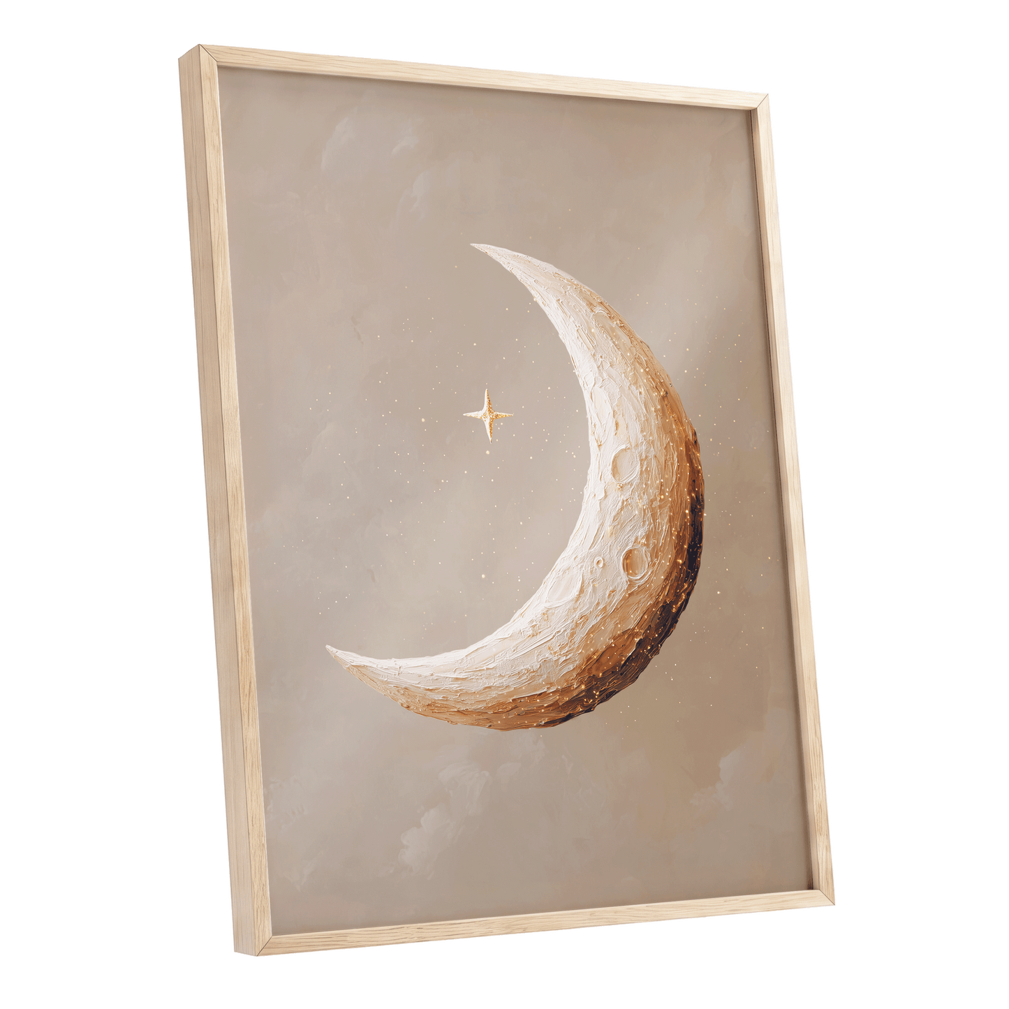 Gilded Crescent – oak framed poster option