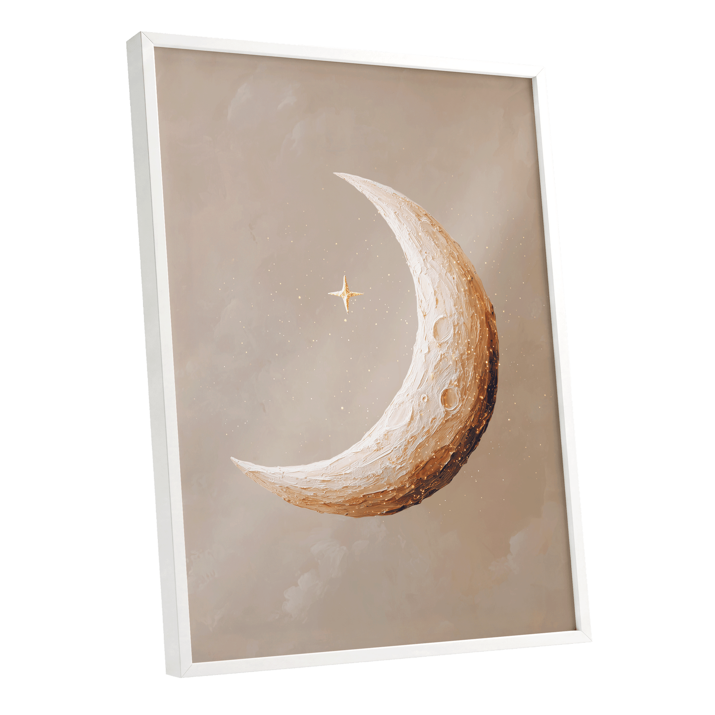 Gilded Crescent – white framed poster option