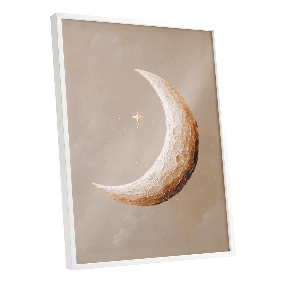 Gilded Crescent – white framed poster option