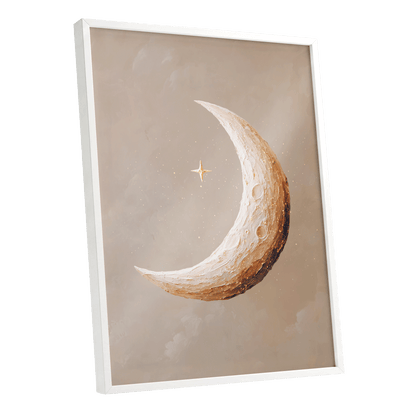 Gilded Crescent – white framed poster option