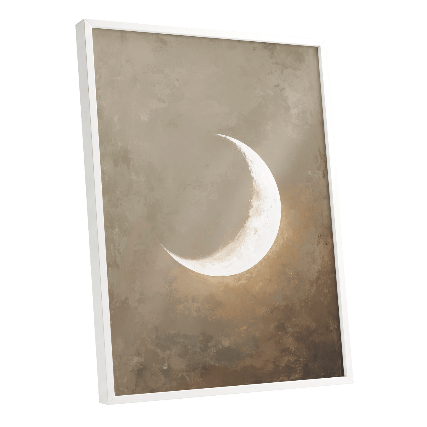 Gilded Crescent – white framed poster option