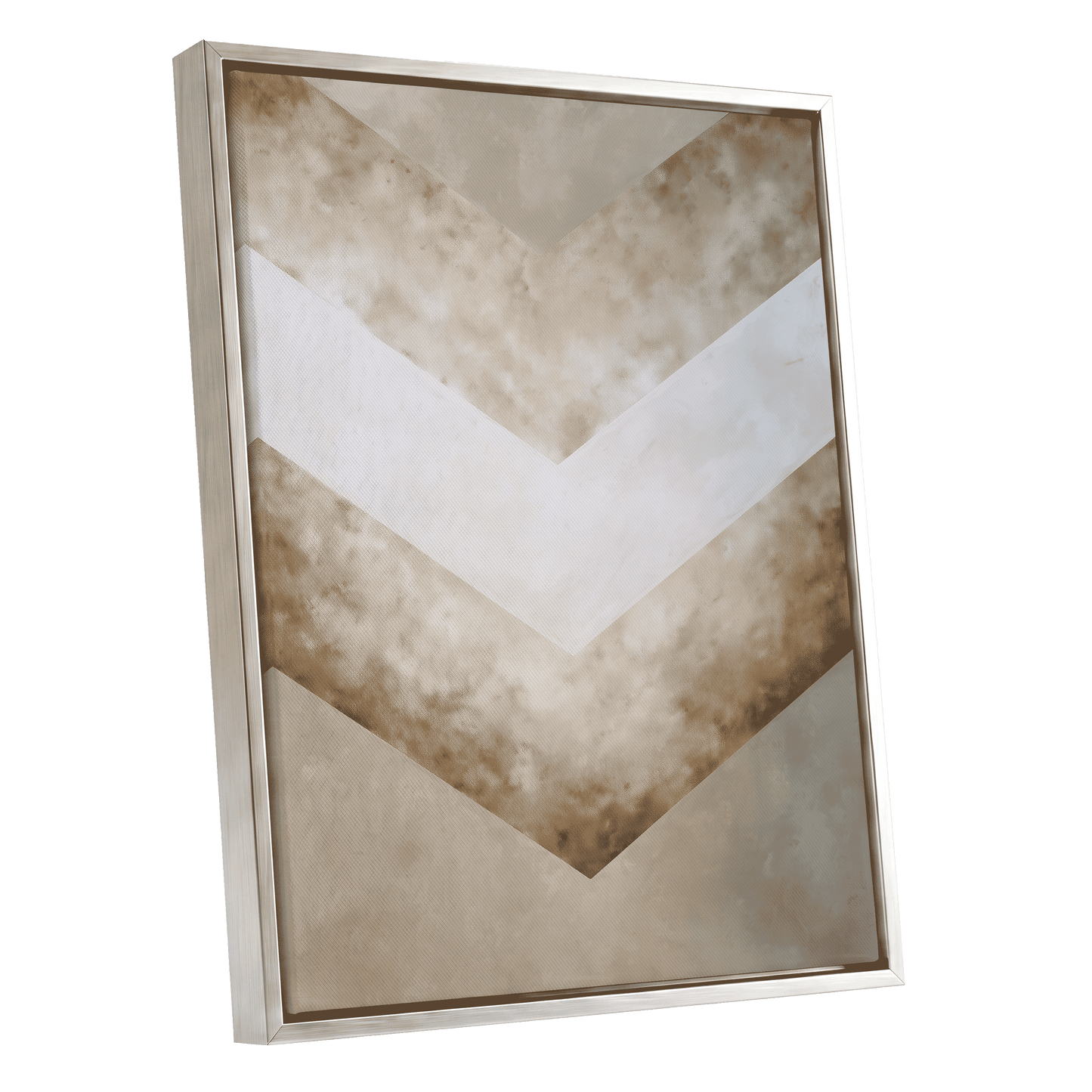 Gilded Descent – silver framed canvas option