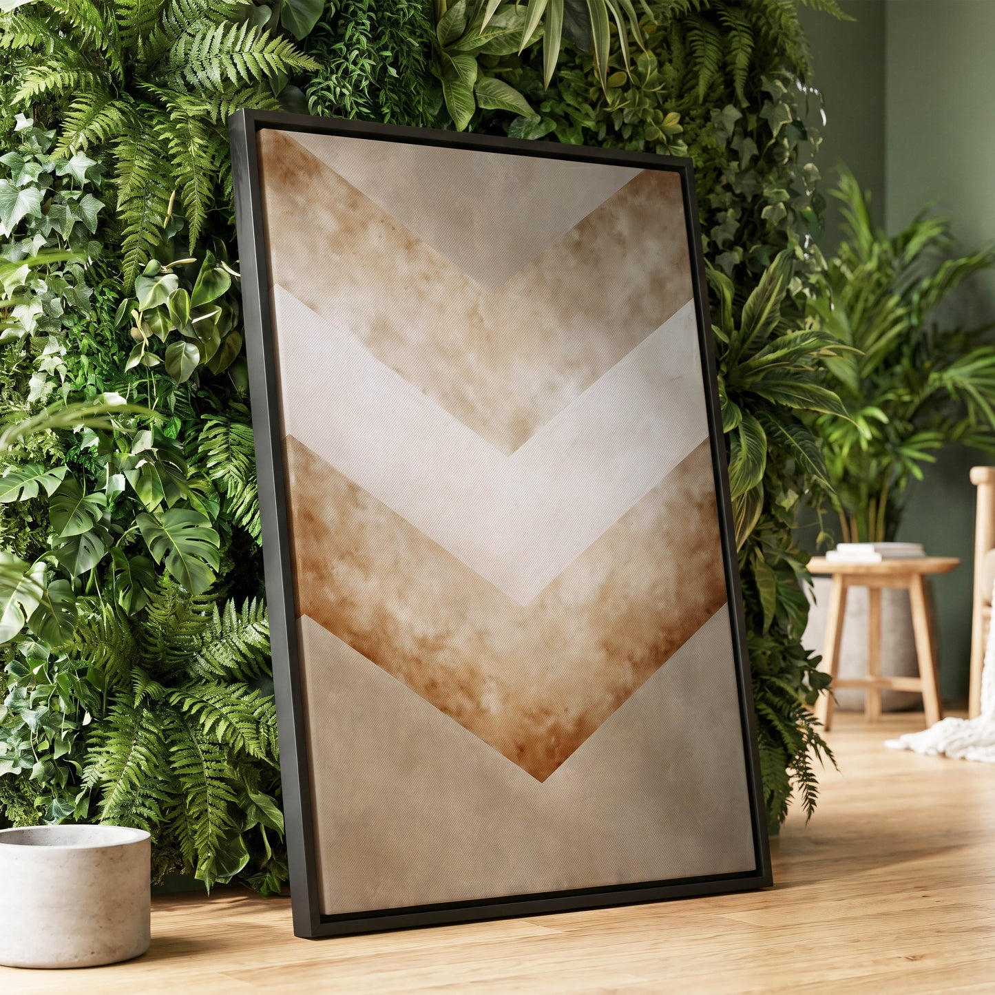 Gilded Descent – wall art displayed in a styled interior, gallery view 1
