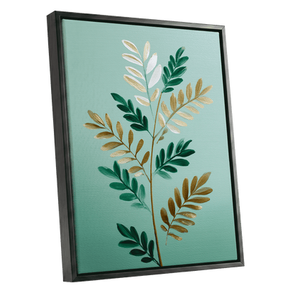 Gilded Garden Rhythm – black framed canvas option