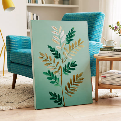 Gilded Garden Rhythm – canvas wall art in a styled interior, gallery view 2