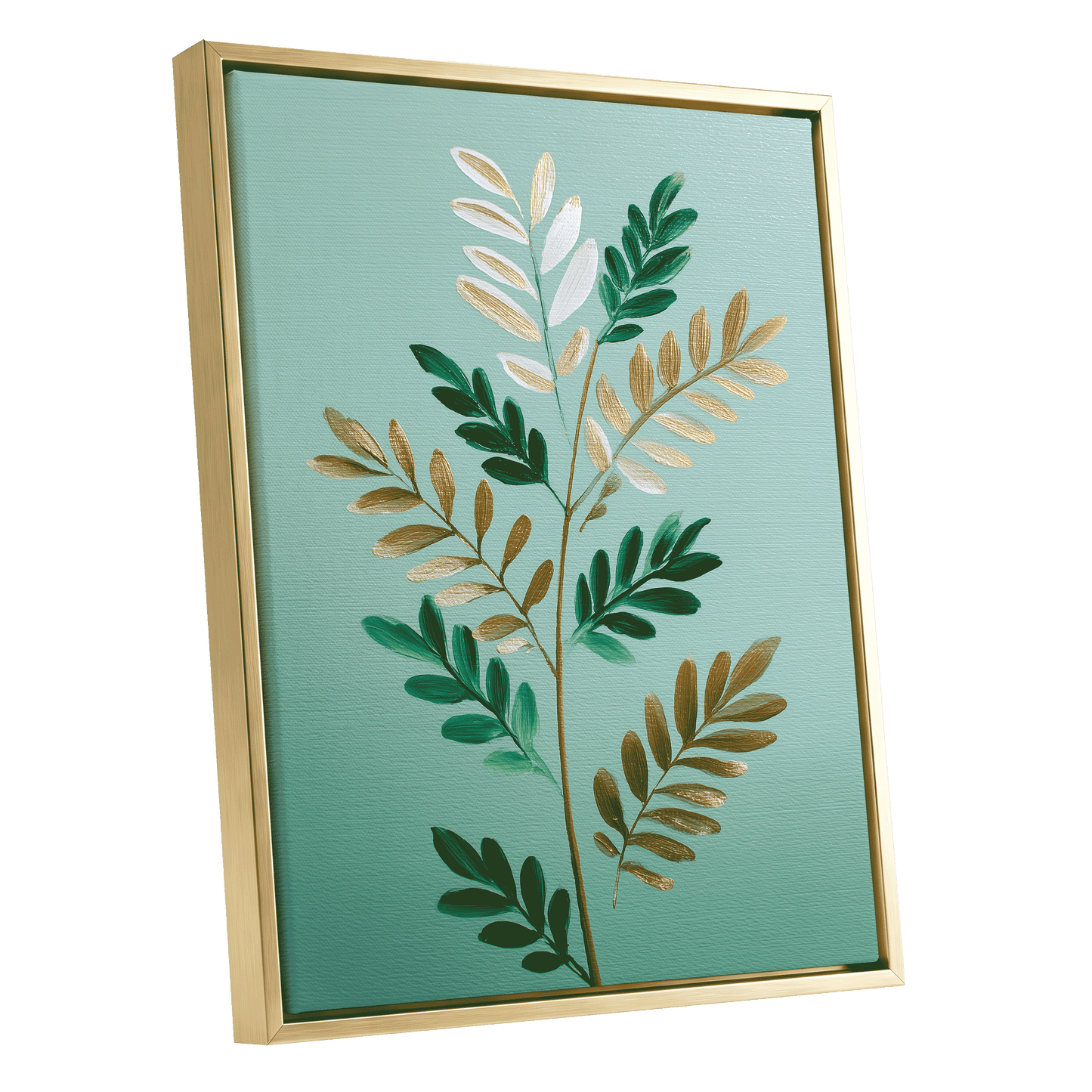 Gilded Garden Rhythm – gold framed canvas option