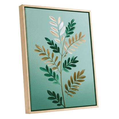 Gilded Garden Rhythm – oak framed canvas option