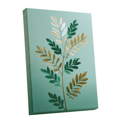 Gilded Garden Rhythm – stretched canvas option