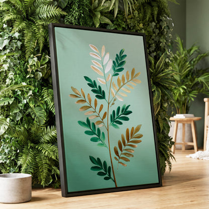 Gilded Garden Rhythm – wall art displayed in a styled interior, gallery view 1