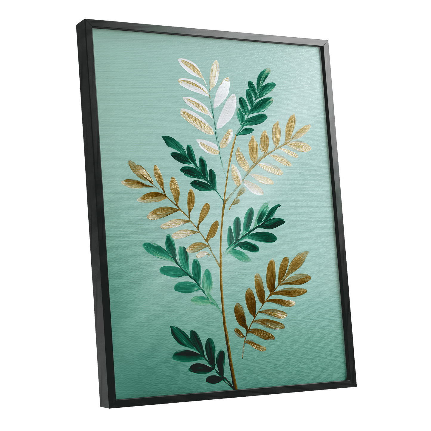 Gilded Garden Rhythm – black framed poster option