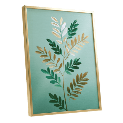 Gilded Garden Rhythm – gold framed poster option