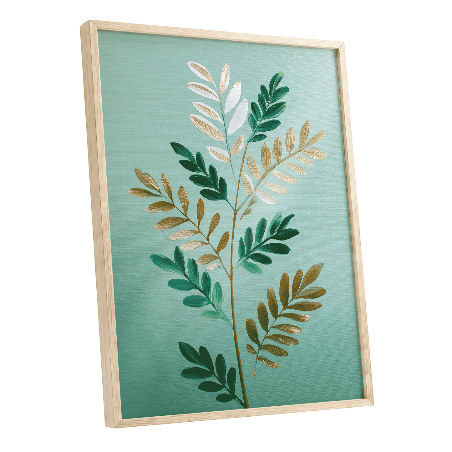 Gilded Garden Rhythm – oak framed poster option