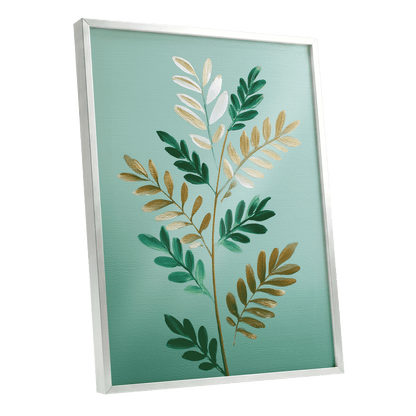 Gilded Garden Rhythm – silver framed poster option