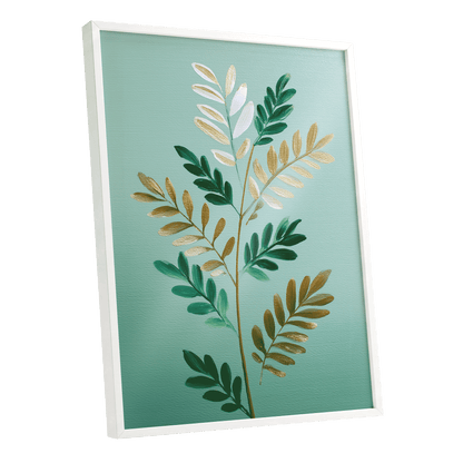 Gilded Garden Rhythm – white framed poster option