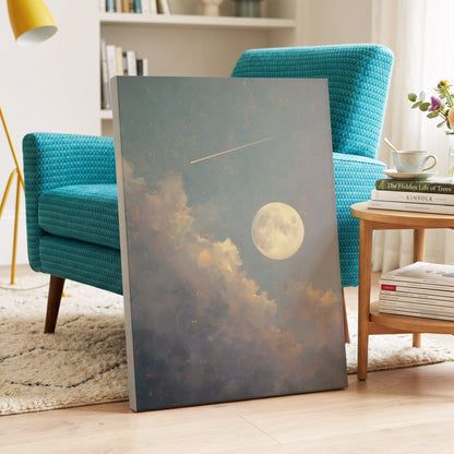 Gilded Moonfall – canvas wall art in a styled interior, gallery view 2