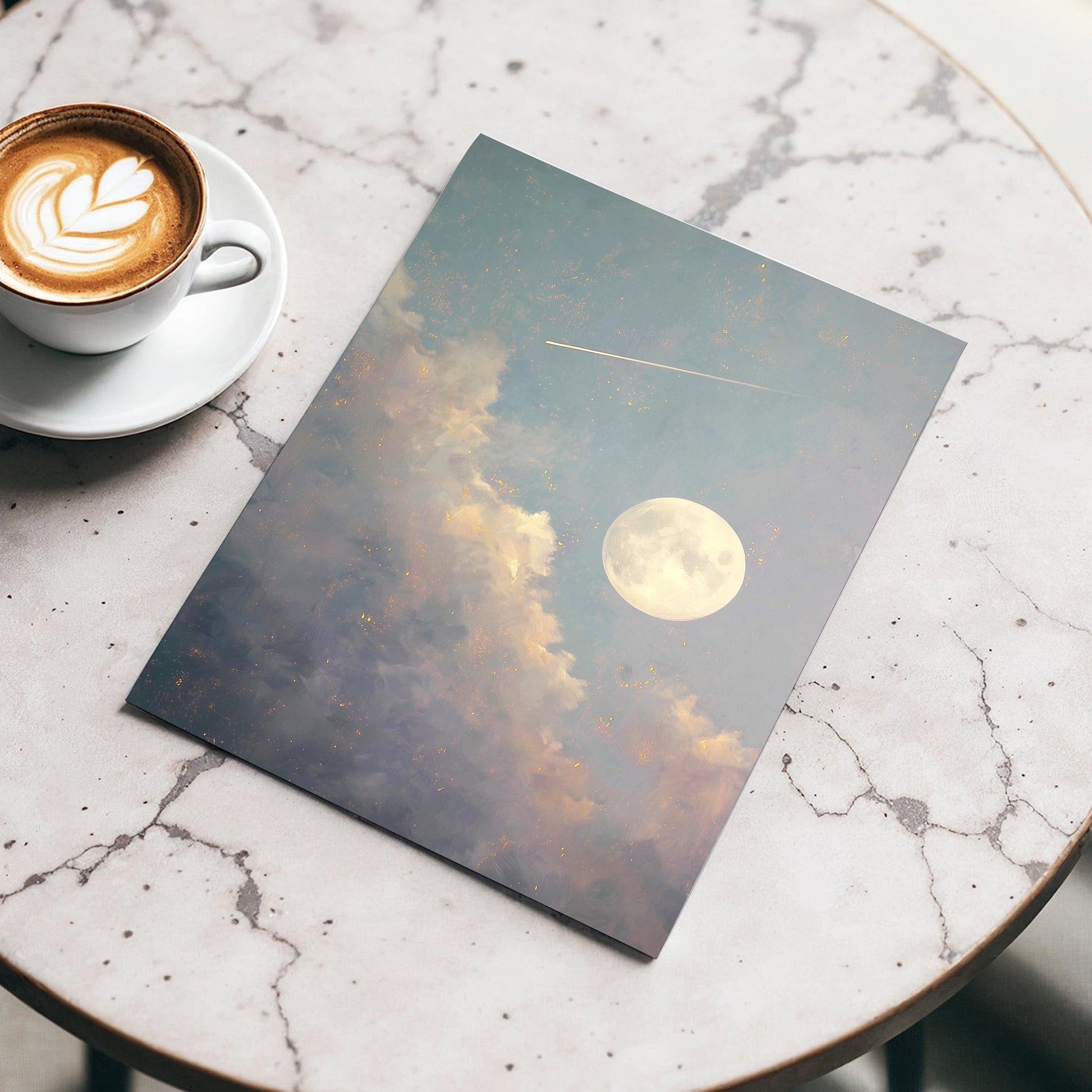 Gilded Moonfall – wall art displayed in a styled interior, gallery view 3