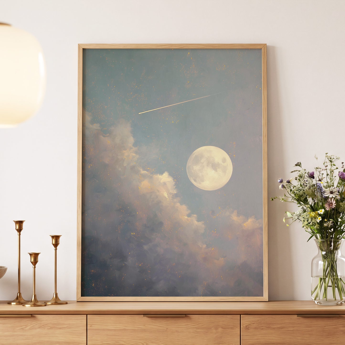Gilded Moonfall – wall art displayed in a styled interior, gallery view 5