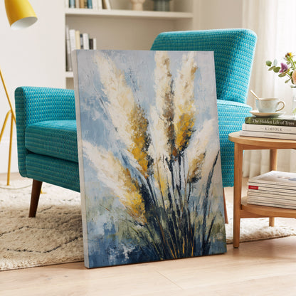 Gilded Pampas – canvas wall art in a styled interior, gallery view 1