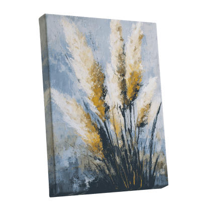 Gilded Pampas – stretched canvas option