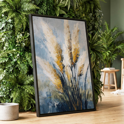 Gilded Pampas – wall art displayed in a styled interior, gallery view 1