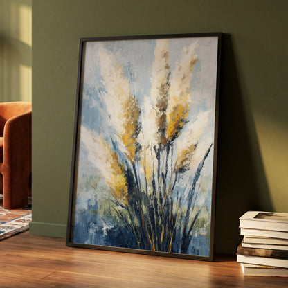 Gilded Pampas – wall art displayed in a styled interior, gallery view 4