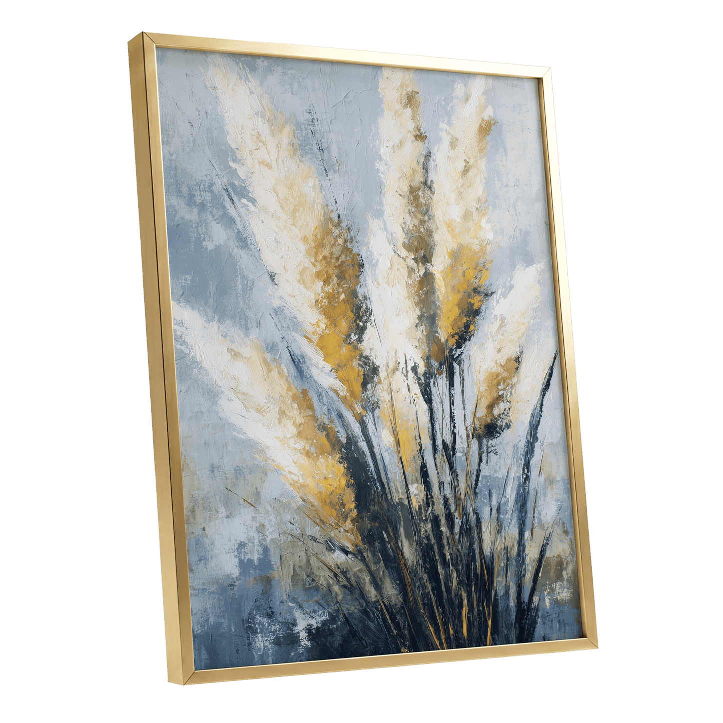 Gilded Pampas – gold framed poster option