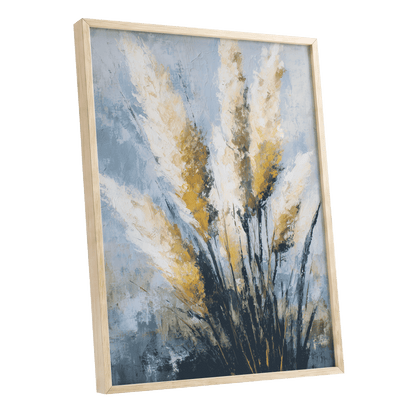 Gilded Pampas – oak framed poster option