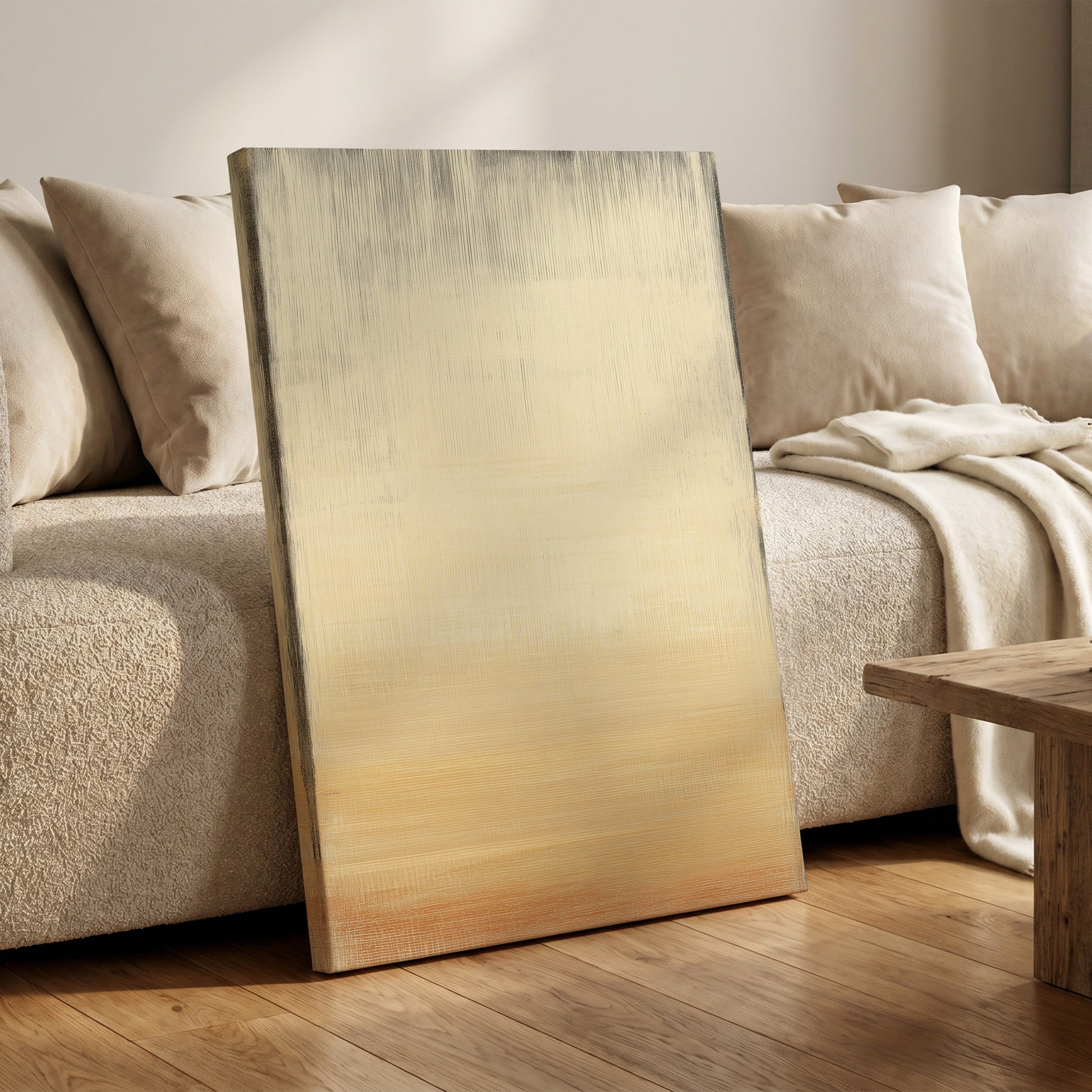 Gilded Stillness – canvas wall art in a styled interior, gallery view 1