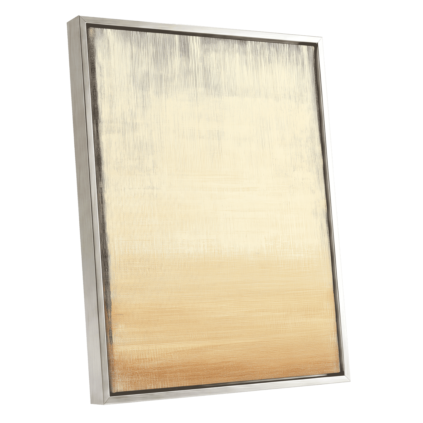 Gilded Stillness – silver framed canvas option
