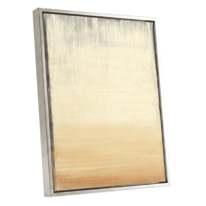 Gilded Stillness – silver framed canvas option