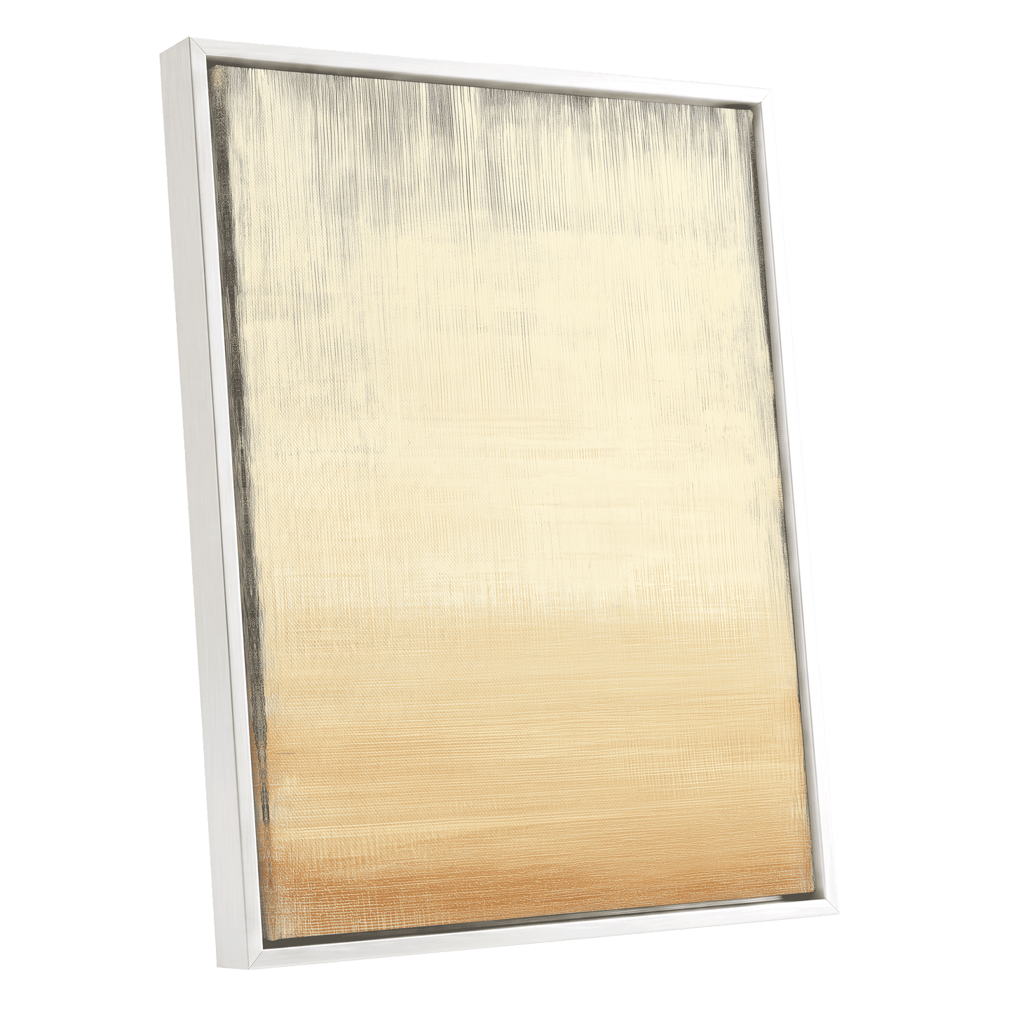Gilded Stillness – white framed canvas option