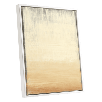 Gilded Stillness – white framed canvas option