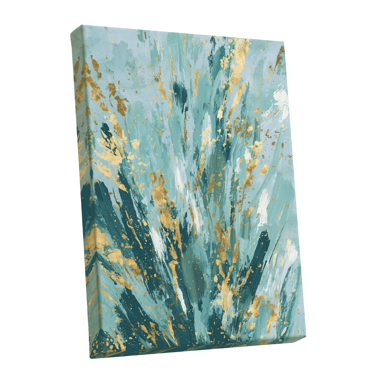 Gilded Tidal Veil – stretched canvas option