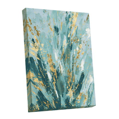 Gilded Tidal Veil – stretched canvas option