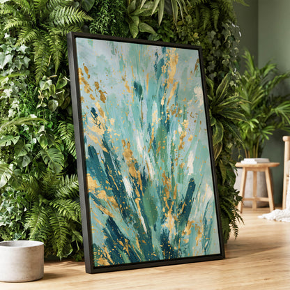 Gilded Tidal Veil – wall art displayed in a styled interior, gallery view 1