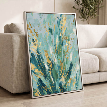 Gilded Tidal Veil – wall art displayed in a styled interior, gallery view 2