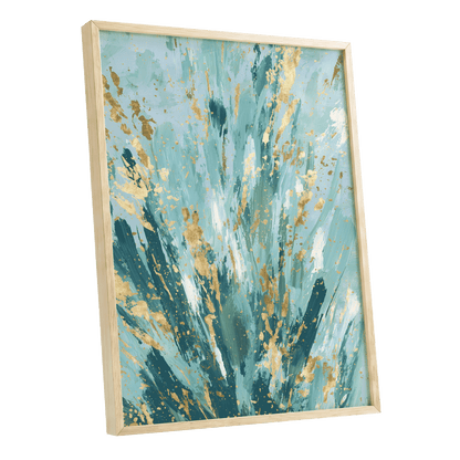 Gilded Tidal Veil – oak framed poster option