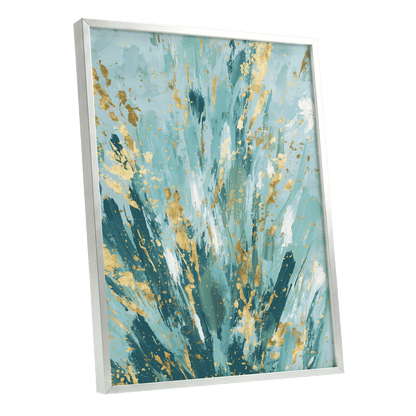 Gilded Tidal Veil – silver framed poster option