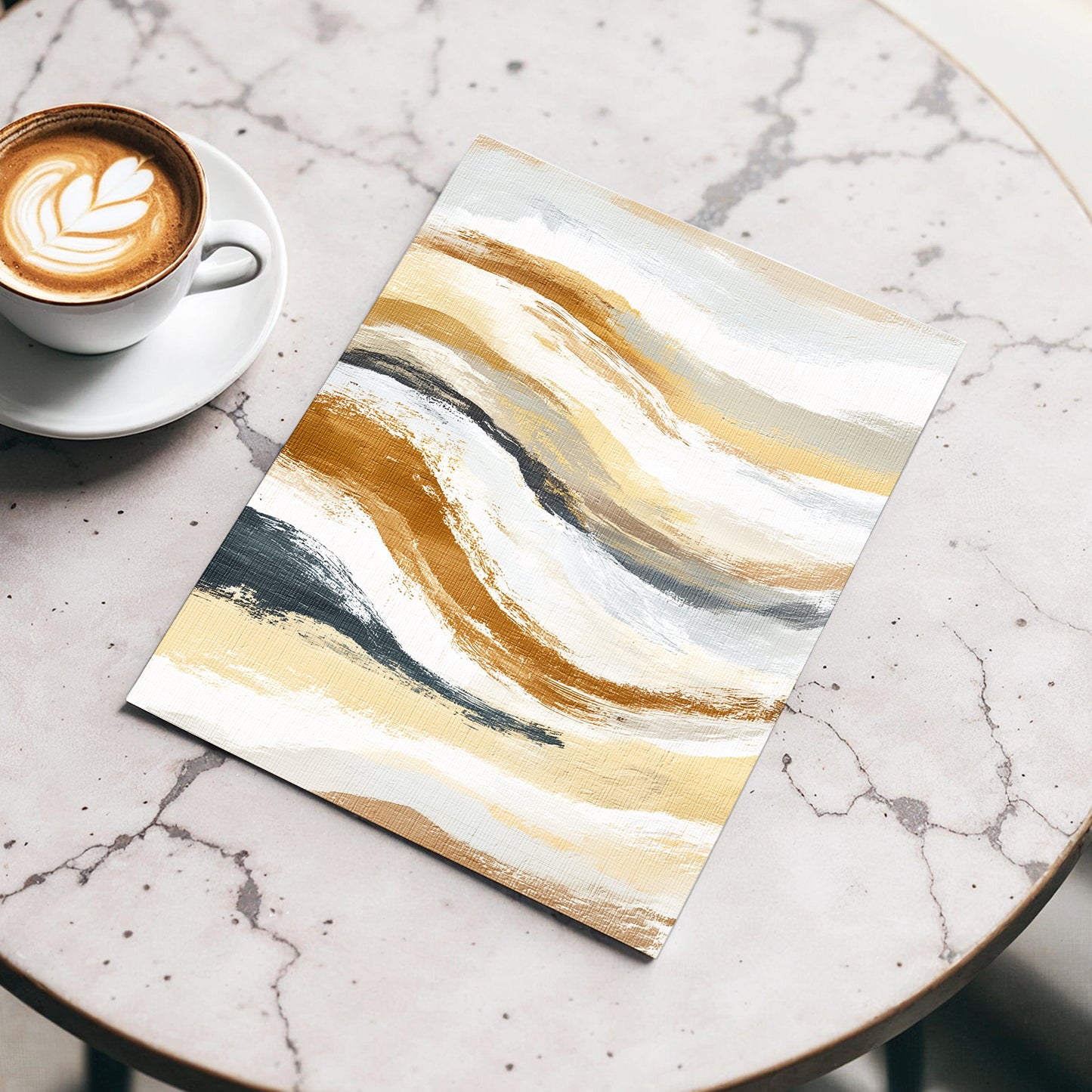 Gilded Tides – wall art displayed in a styled interior, gallery view 3