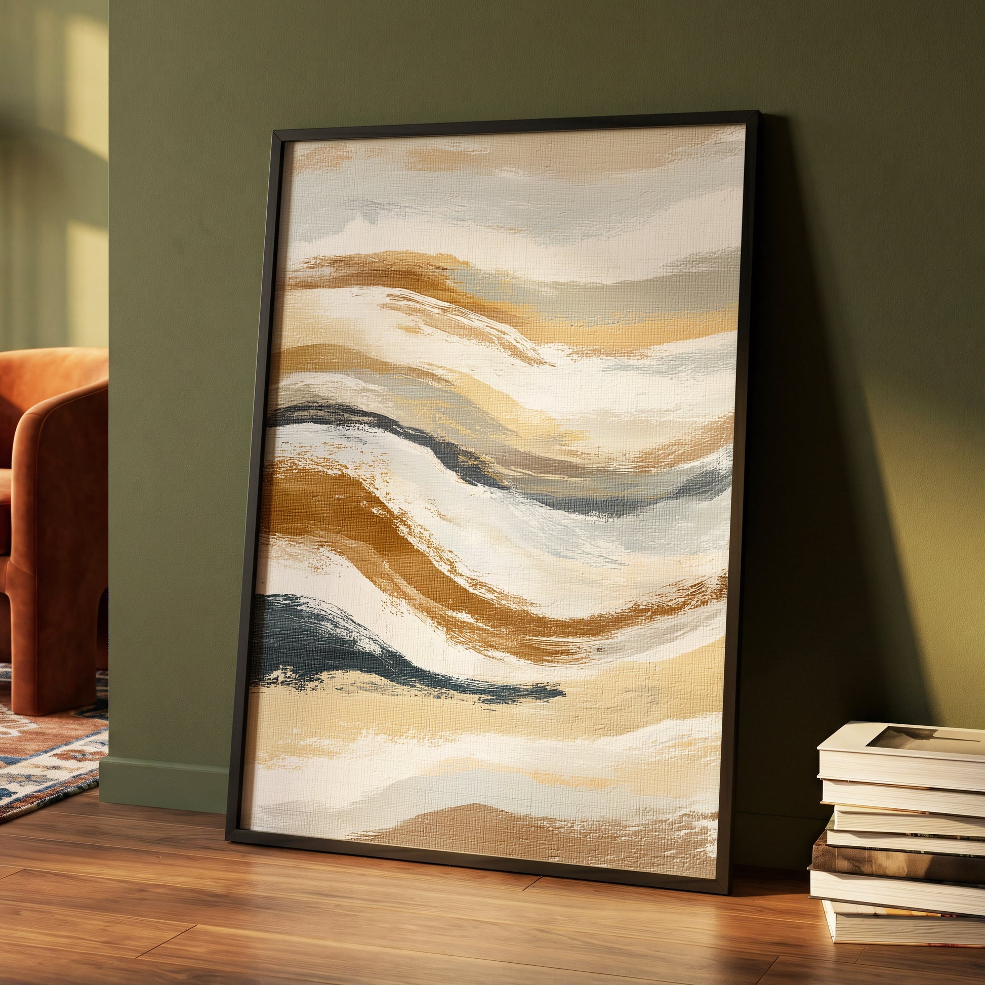 Gilded Tides – wall art displayed in a styled interior, gallery view 4