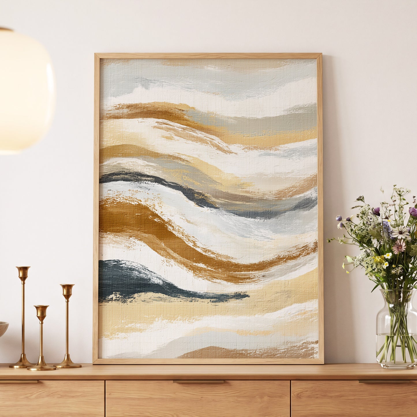 Gilded Tides – wall art displayed in a styled interior, gallery view 5