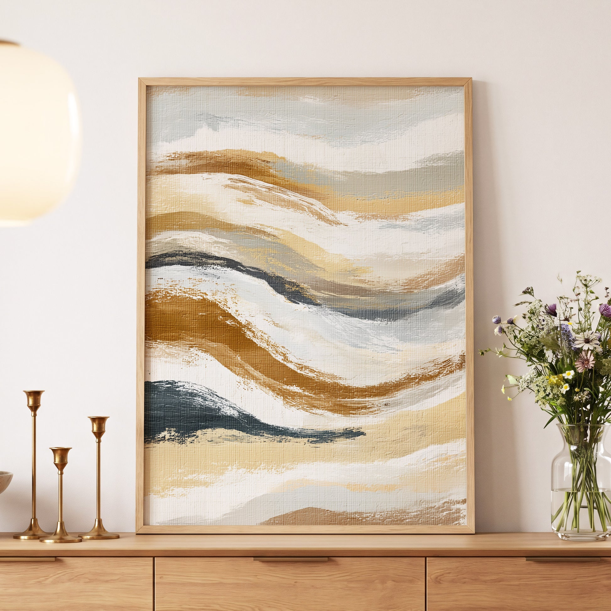 Gilded Tides – wall art displayed in a styled interior, gallery view 5