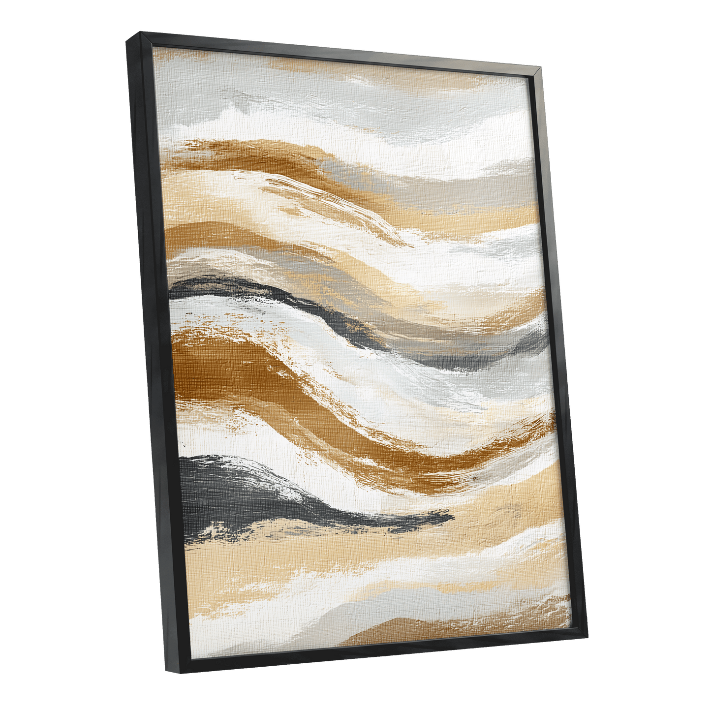 Gilded Tides – black framed poster option
