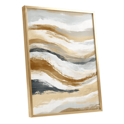 Gilded Tides – gold framed poster option