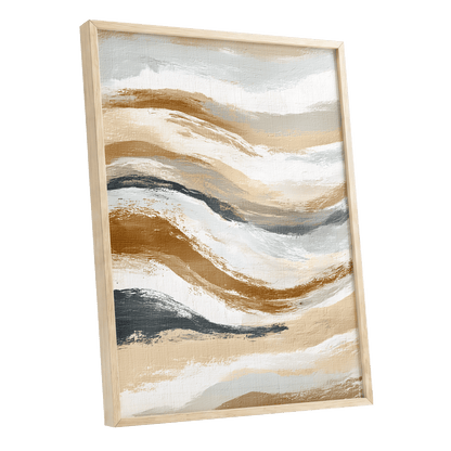 Gilded Tides – oak framed poster option