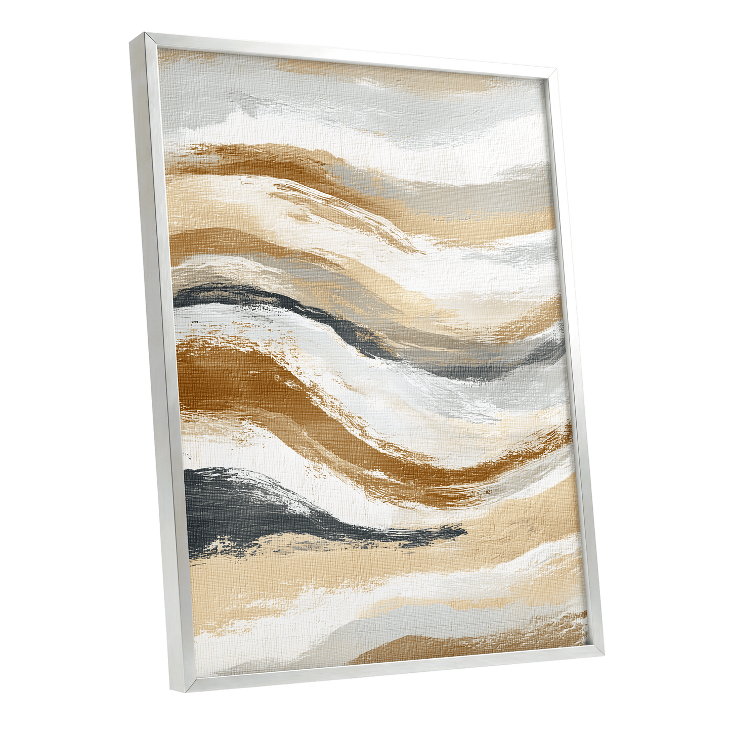 Gilded Tides – silver framed poster option