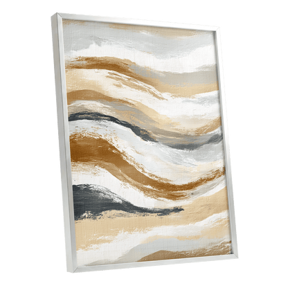 Gilded Tides – silver framed poster option
