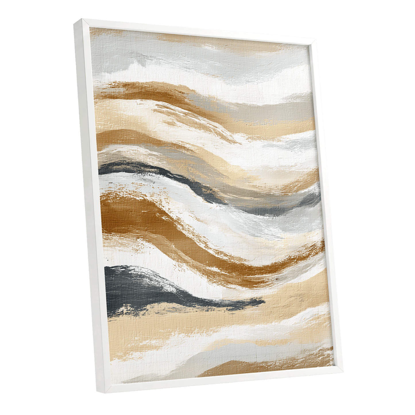 Gilded Tides – white framed poster option