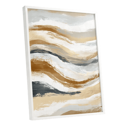 Gilded Tides – white framed poster option