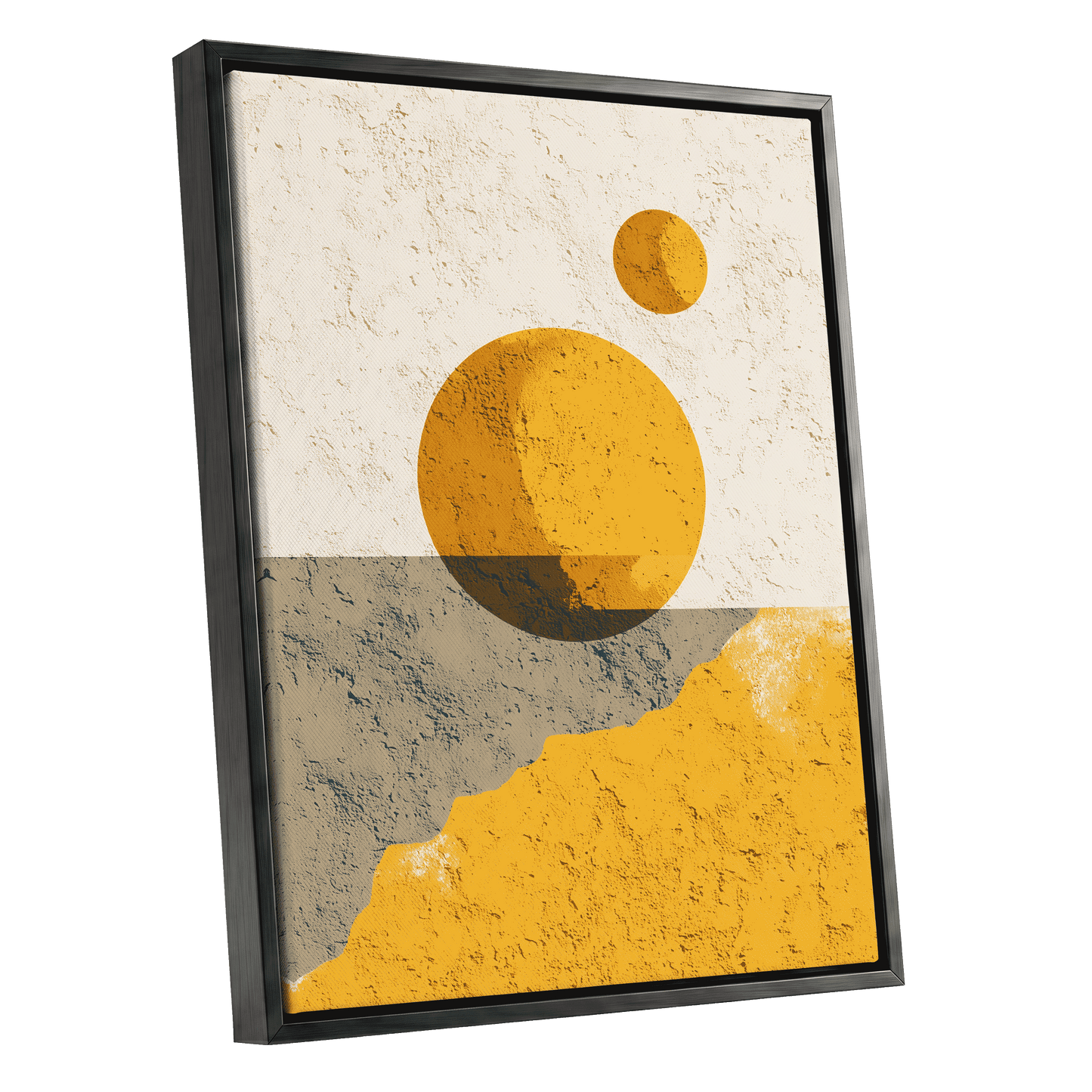 Golden Horizon Forms – black framed canvas option